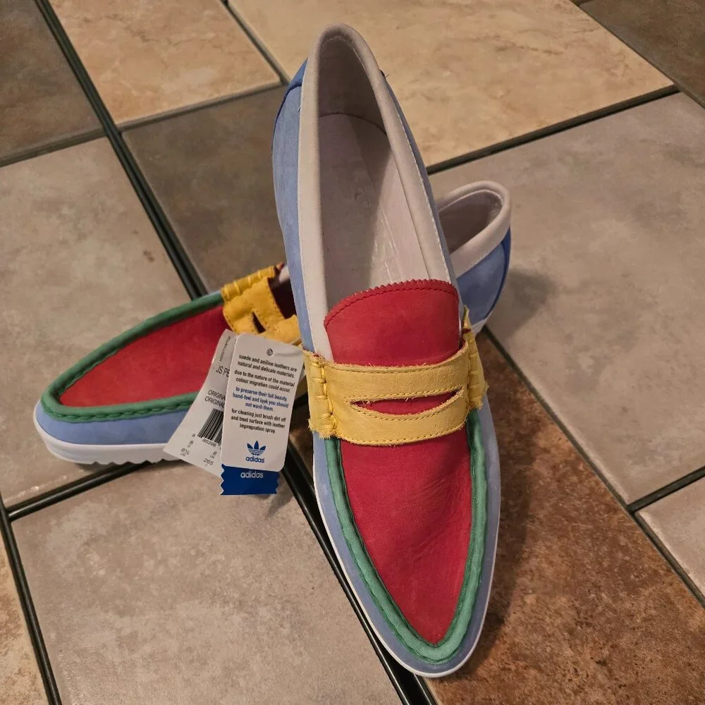Adidas Suede Jeremy Scott Penny Loafers Slim - US Men's 8.5 - Picture 1 of 4
